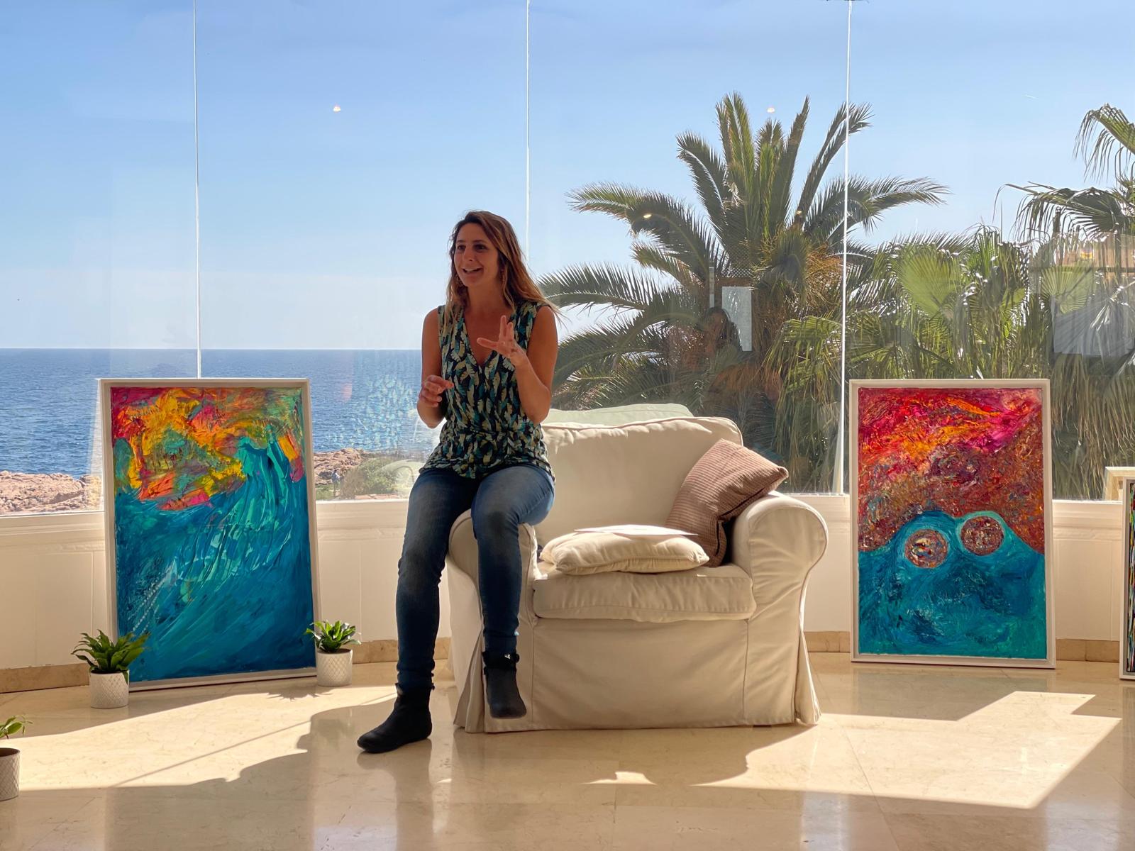 Alicia Sánchez Pérez en su estudio